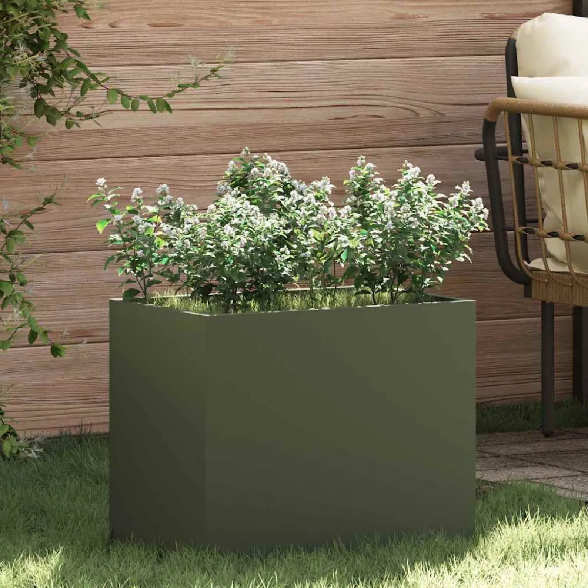 vidaXL Cache pot de jardin 50 x 32 x 40 cm - vue 3