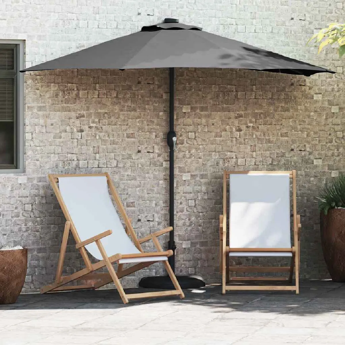 vidaXL Parasol de jardin 294 x 150 x 224 cm tissu - vue 4