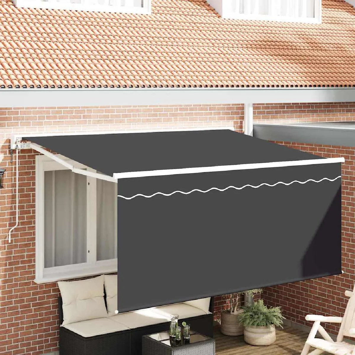 vidaXL Auvent Rétractable Jaune et 300x200 cm - vue 4