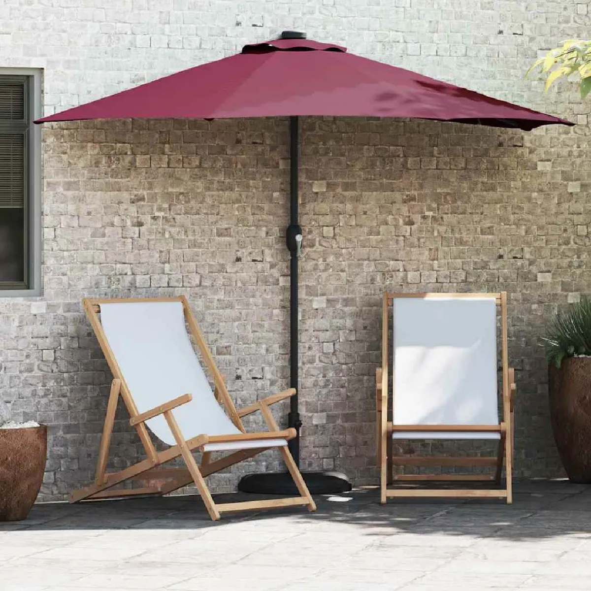 vidaXL Parasol de jardin 294 x 150 x 224 cm tissu