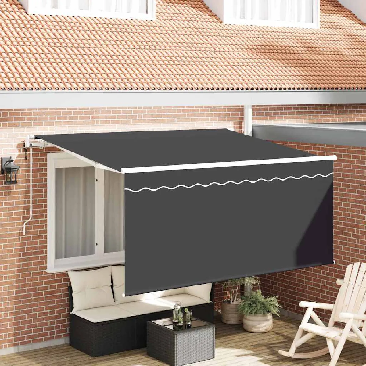 vidaXL Auvent Rétractable Jaune et 300x200 cm - vue 3
