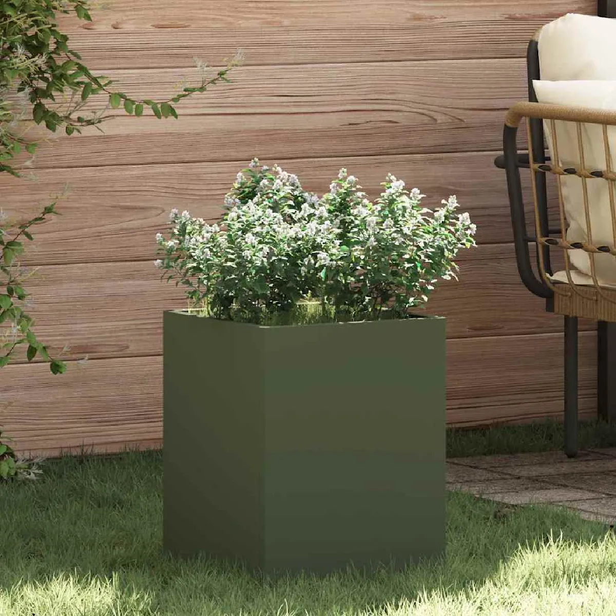 vidaXL Cache pot de jardin 50 x 32 x 40 cm - vue 2