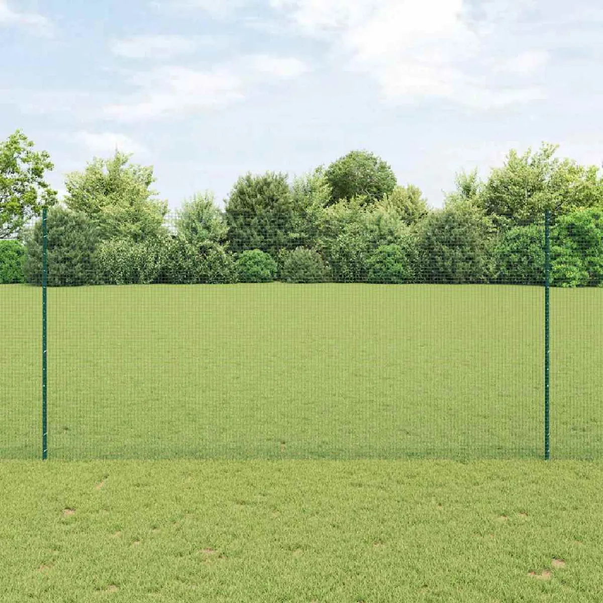 vidaXL Clôture en fil soudé avec poteau 10 x 1,5 m (L x H)