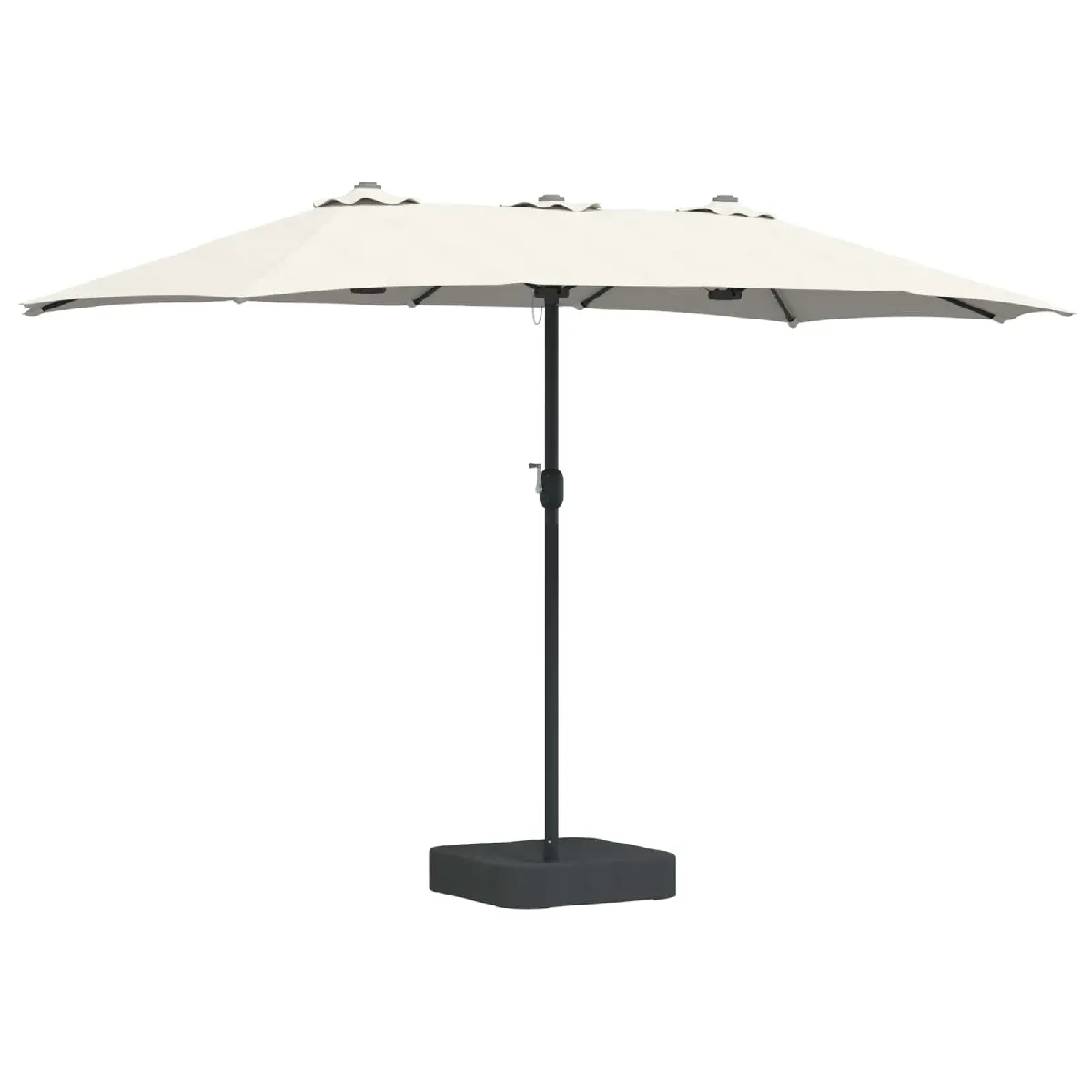 vidaXL Parasol de jardin Couleur sable 385 x 209 x 244 cm tissu - vue 2