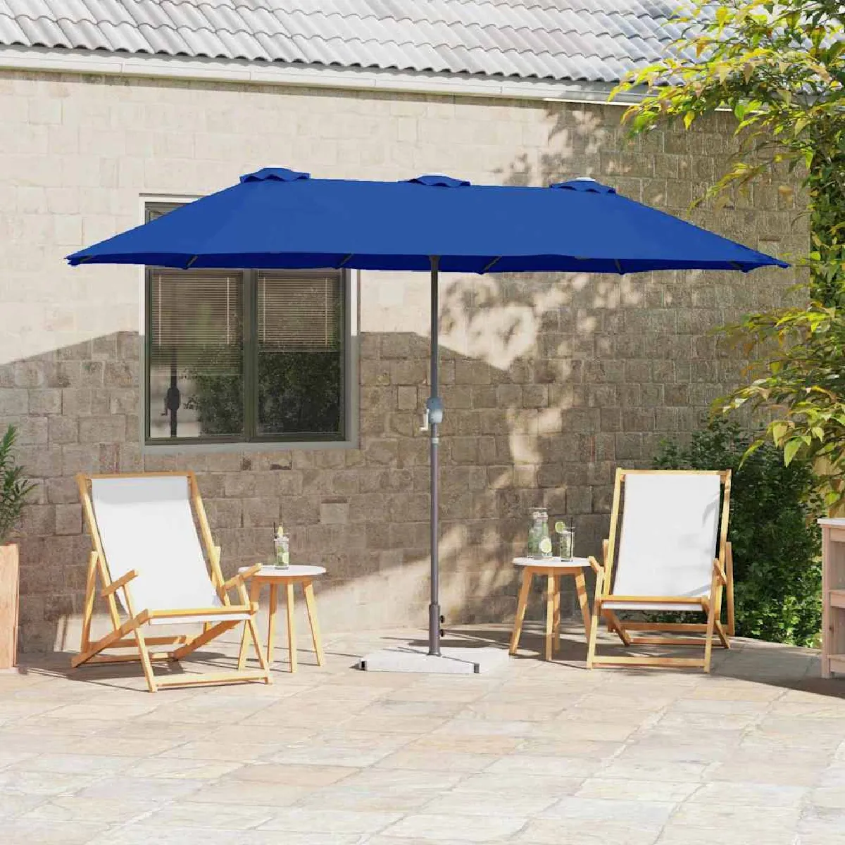 vidaXL Parasol de jardin 380 x 196 x 235 cm - vue 6