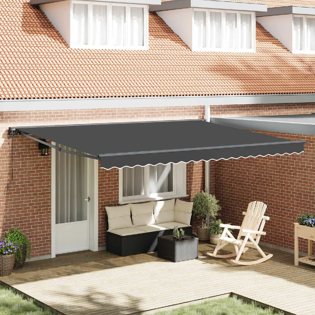 Vidaxl Cadre d'auvent Anthracite 450 × 300 cm - vue 2