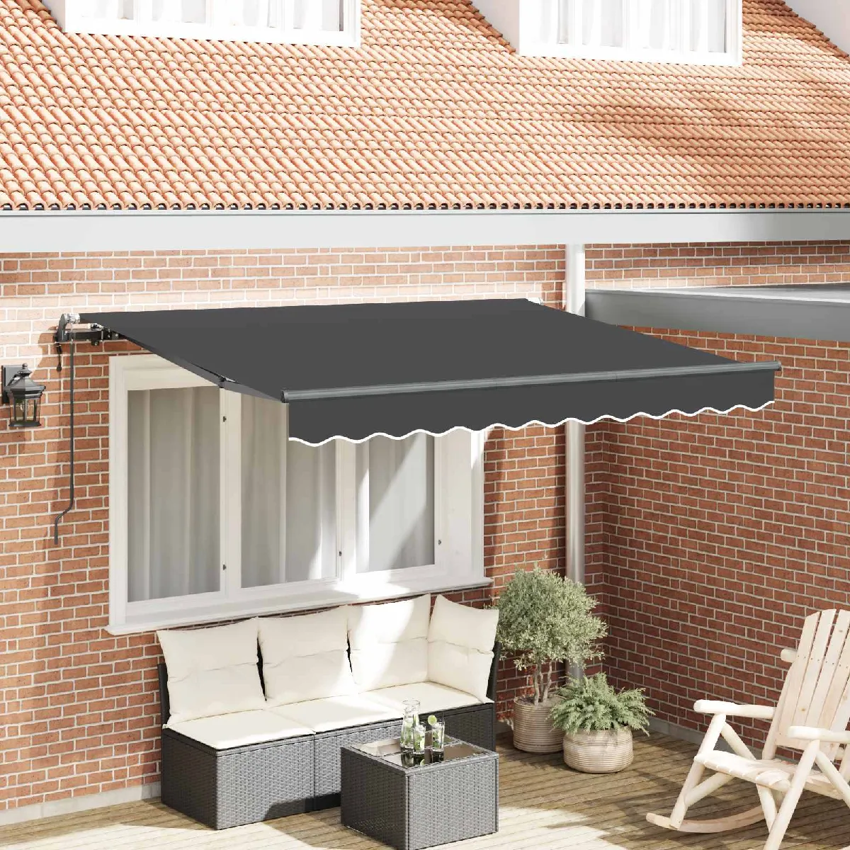 vidaXL Auvent Rétractable Jaune et 300x200 cm - vue 5