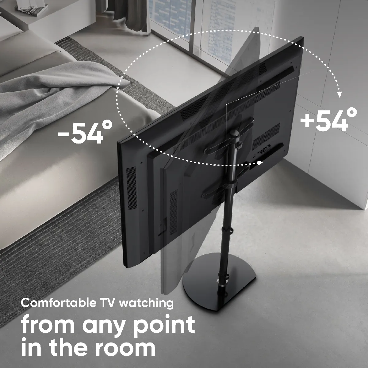 Onkron TV-Ständer für Fernseher von 30 bis 60 Zoll, universeller TV-Ständer, Tragkraft bis zu 41 kg, VESA 100x100 - 400x400 mm, TV-Halterung, schwenkbarer TV-Fuß, Schwarz TS5060-B Onkron TV-Ständer für Fernseher von 30 bis 60 Zoll, universeller TV-Ständer, Tragkraft bis zu 41 kg, VESA 100x100 - 400x400 mm, TV-Halterung, schwenkbarer TV-Fuß, Schwarz TS5060-B