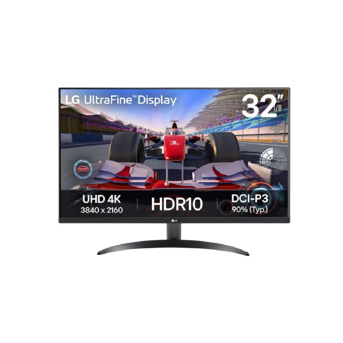 LG Ultrafine™ 32UR500K B Ecran PC 4K 32" Dalle VA résolution UHD 3840 x 2160 4ms GtG 60Hz HDR10 DCI P3 90% CIE1976 Mode Lecture inclinable - vue 8