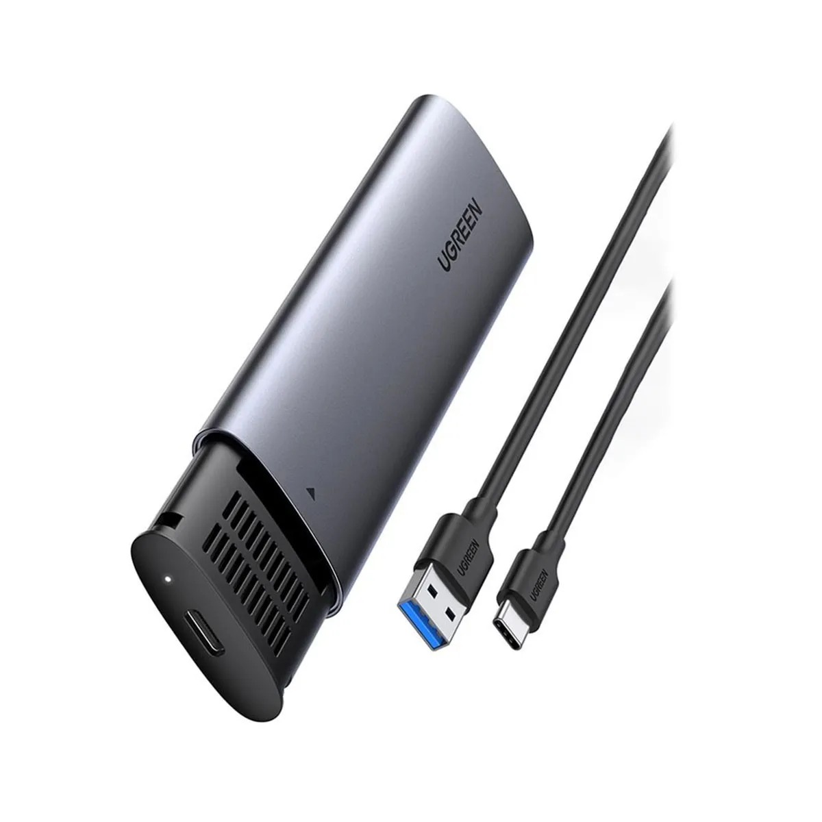 Ugreen Boîtier Externe SSD M.2 NVMe / SATA CM400 USB-C 10Gbps - Gris (Vrac) - Image 3