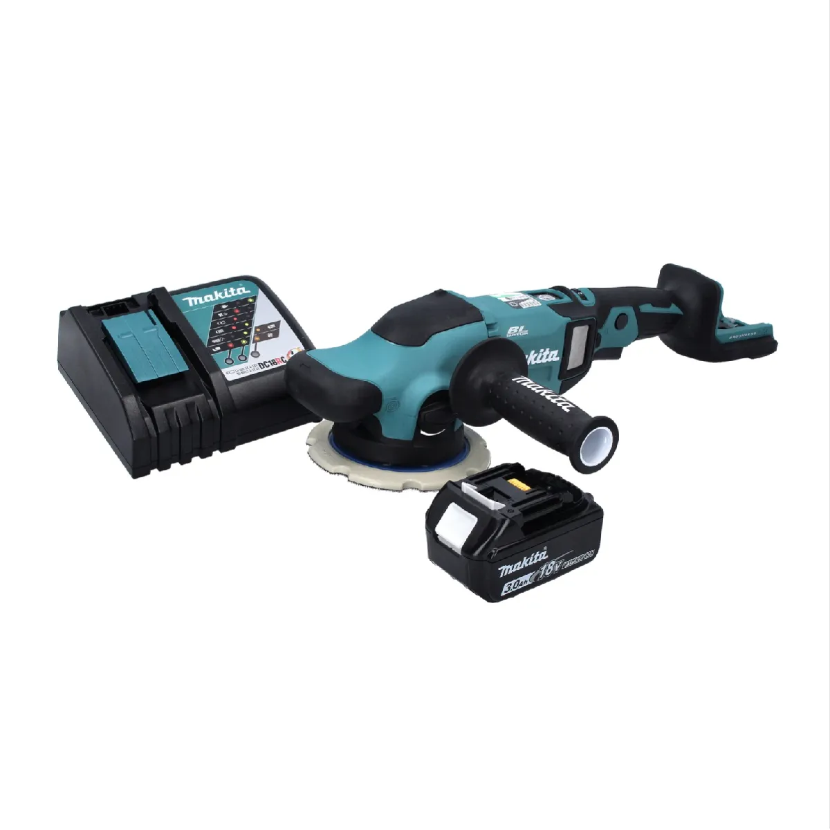Makita DPO 600 RF1 Polisseuse excentrique sans fil 18 V 150 mm XPT Brushless + 1 batterie 3 0 Ah + chargeur - vue 2