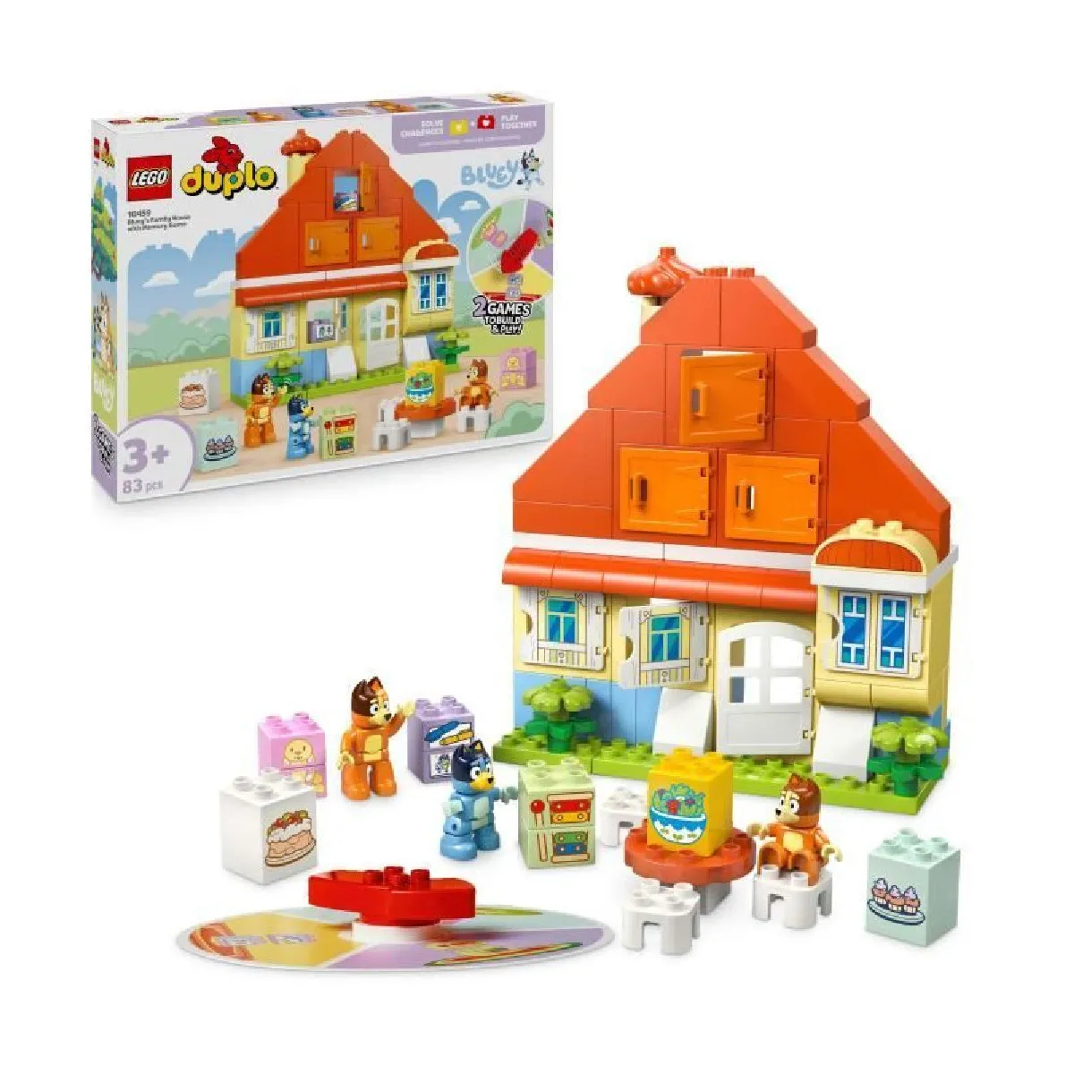 LEGO® DUPLO® Bluey 10459 La maison de famille de Bluey et le jeu de mémoire - vue 2