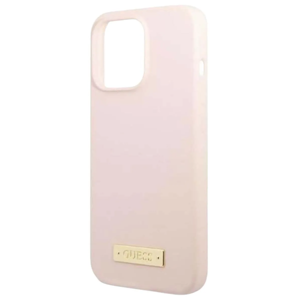 Guess Rose Coque Magsafe Iphone 13 Pro Max En Silicone Plaque Métal Doré Élégant - Neuf - Image 2