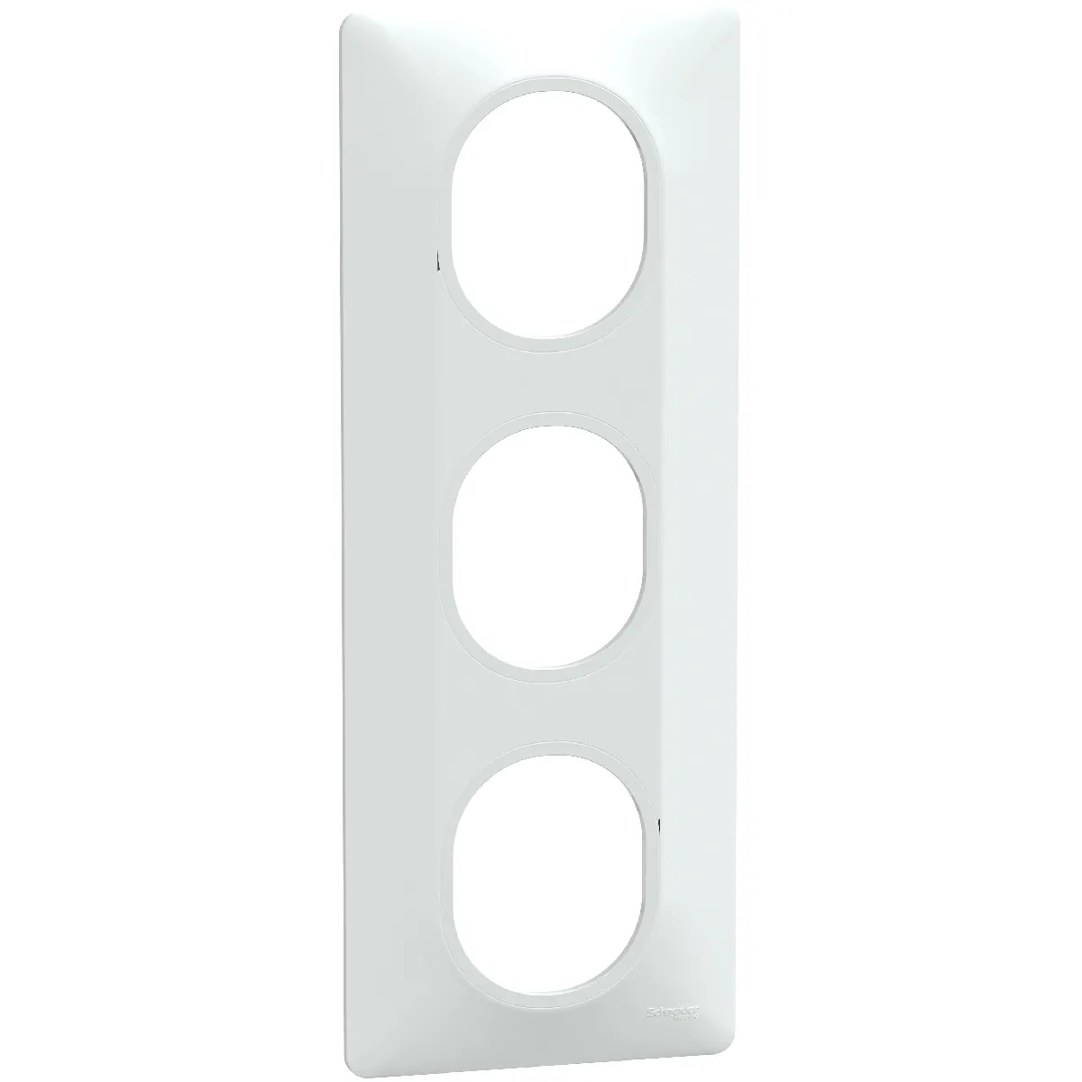 plaque de finition ovalis 3 postes verticale 71 mm schneider electric s320726