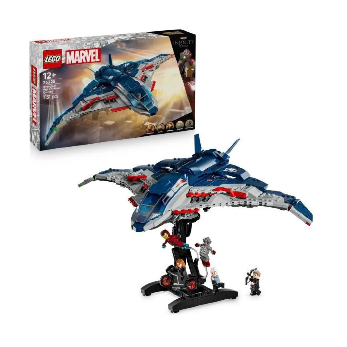 LEGO   Marvel 76325 Le Quinjet d'Avengers : L'ere d'Ultron - Jeu enfant des 10 ans