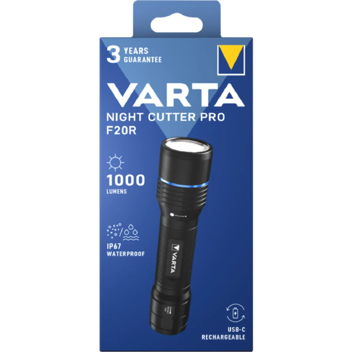 Varta Lampe de poche VARTA Night Cutter Pro F20R Rech. Box 1000 lm 18920101111 - vue 2