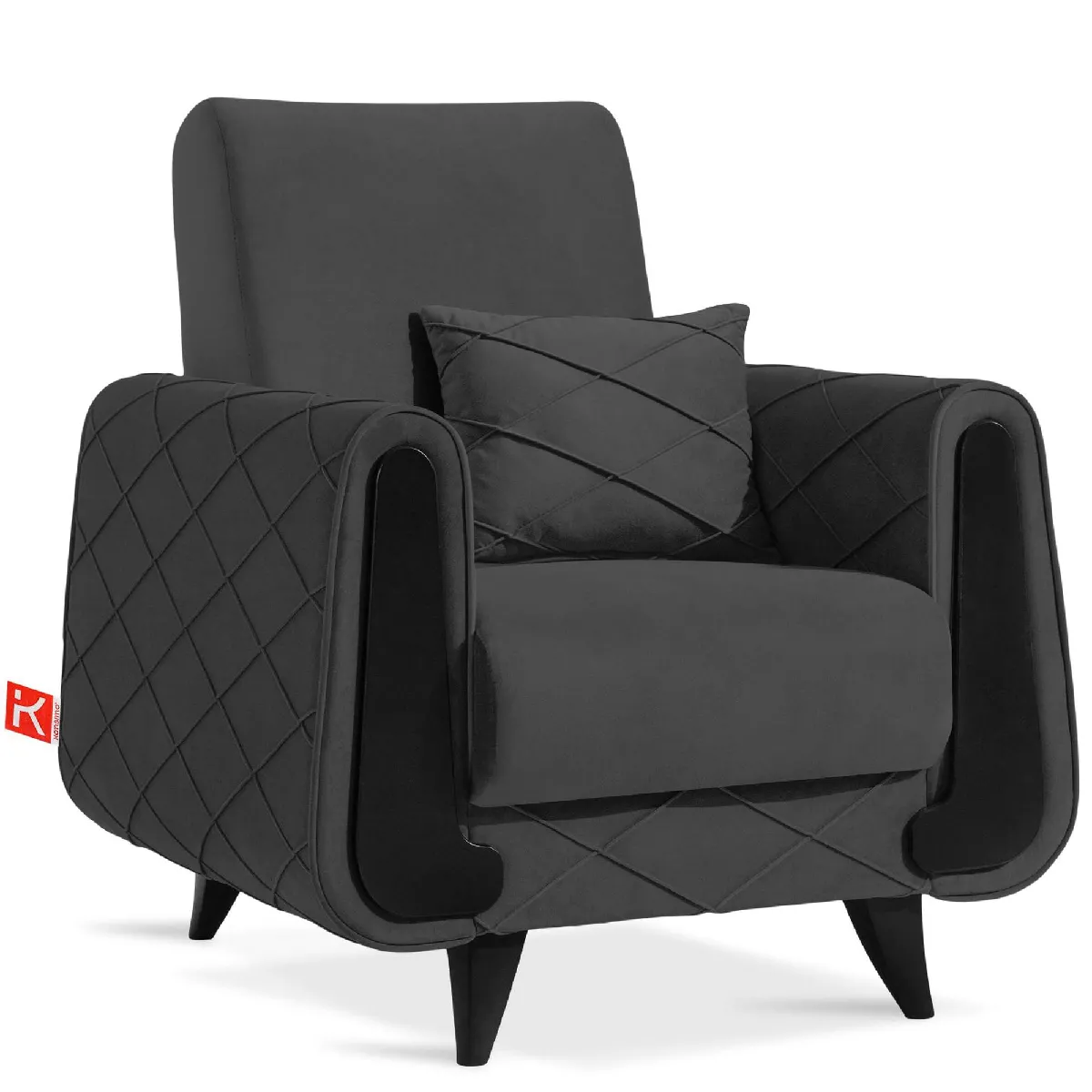 Konsimo Fauteuil Gustavo III - Graphite
