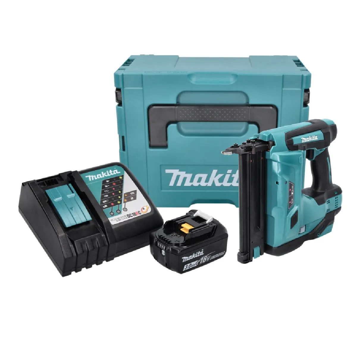 Makita DBN 500 RF1J Cloueuse sans fil 15 50 mm 18 V + 1x Batterie 30 Ah + Makpac + Chargeur - vue 2