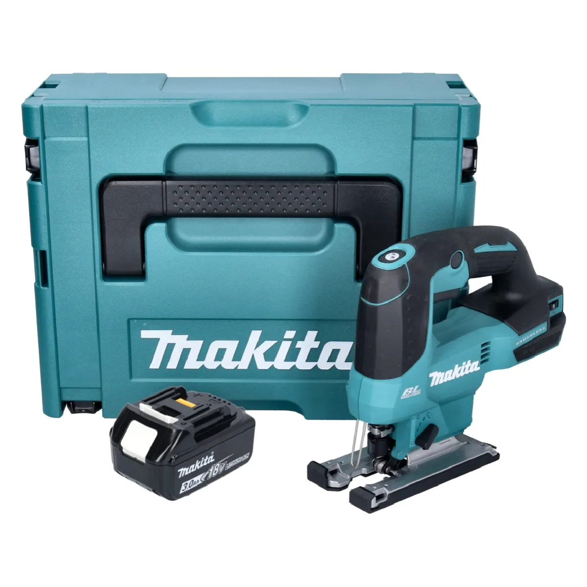 Makita DJV184F1J Scie sauteuse sans fil 18V Brushless + 1x Batterie 3 0Ah + Coffret Makpac sans chargeur - vue 2