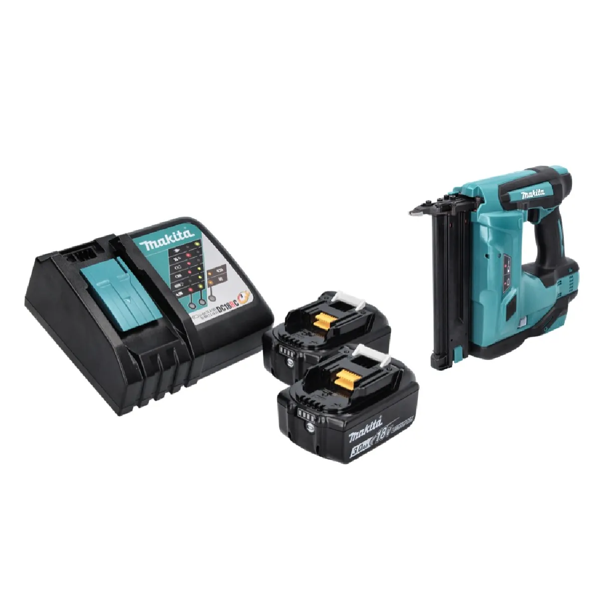 Makita DBN 500 RF Cloueuse sans fil 15 50 mm 18 V + 2x Batteries 3 0 Ah + Chargeur - vue 2