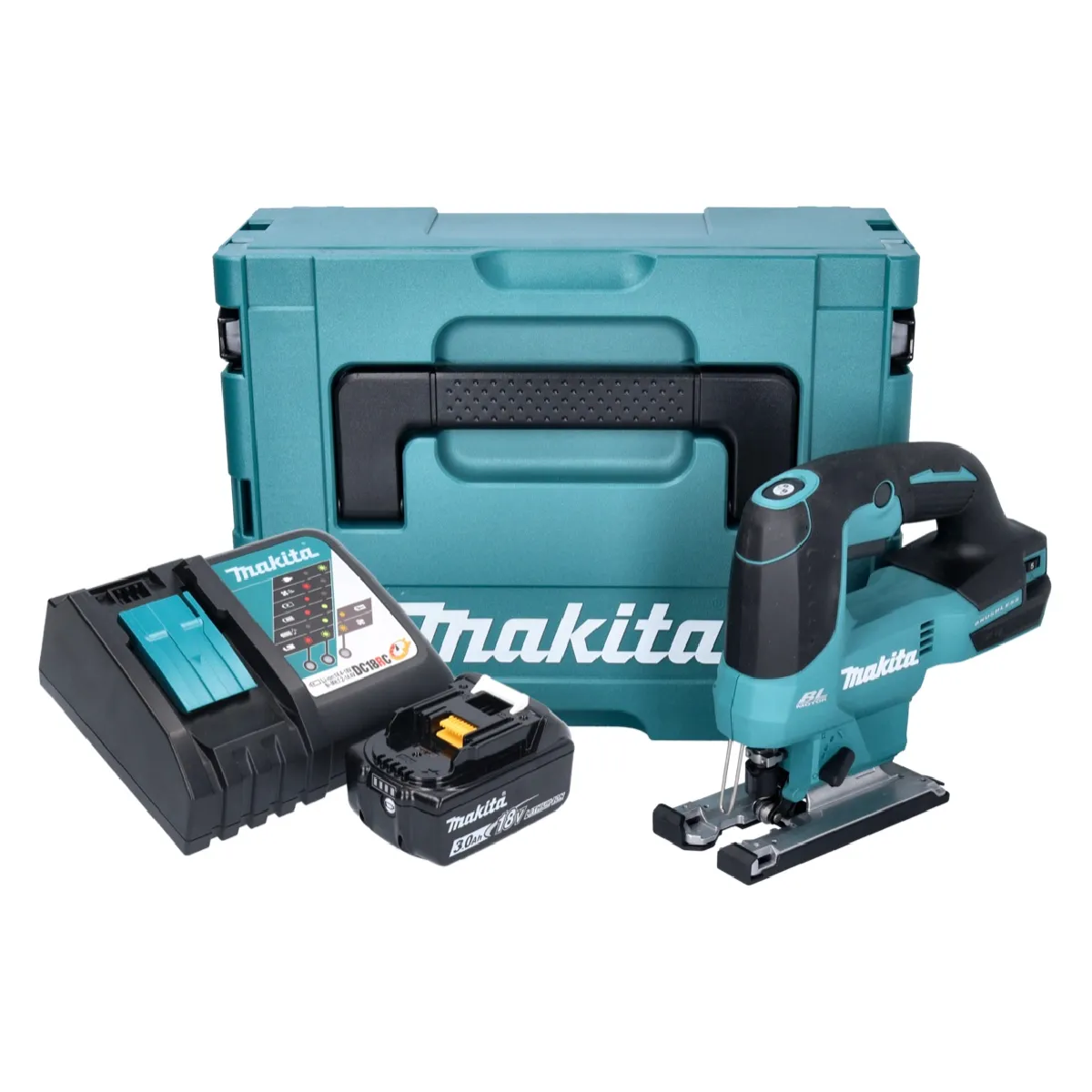 Makita DJV184RF1J Scie sauteuse sans fil 18V Brushless + 1x Batterie 3 0Ah + Chargeur + Coffret Makpac