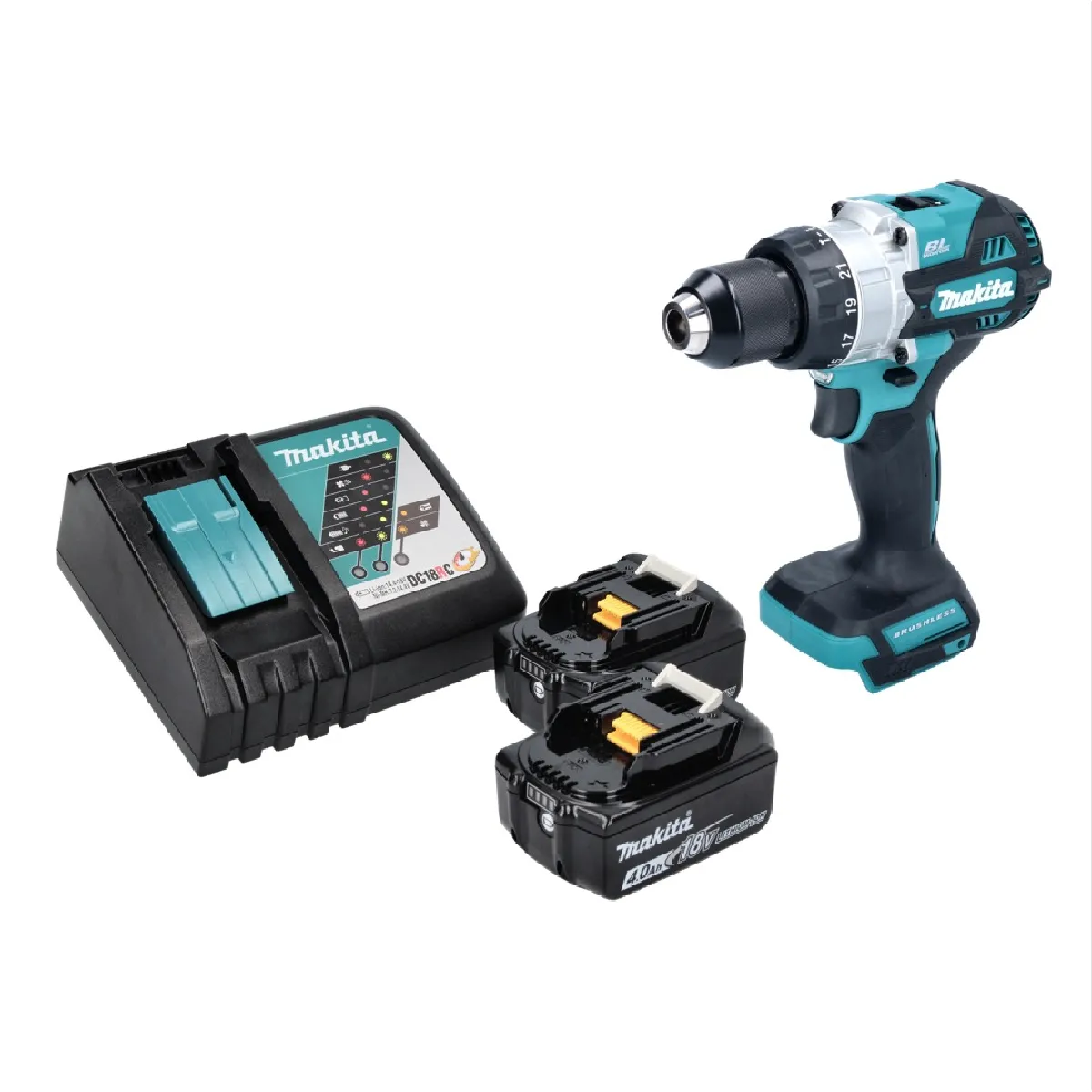 Perceuse visseuse à percussion Makita DHP 486 18V 130 Nm Brushless - vue 3
