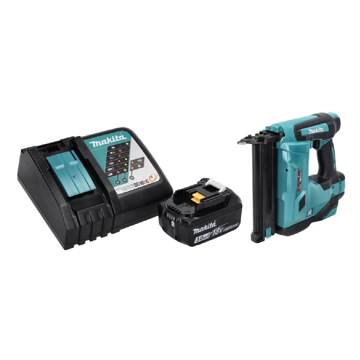 Makita DBN 500 RF1 Cloueuse sans fil 15 50 mm 18 V + 1x Batterie 3 0 Ah + Chargeur - vue 2