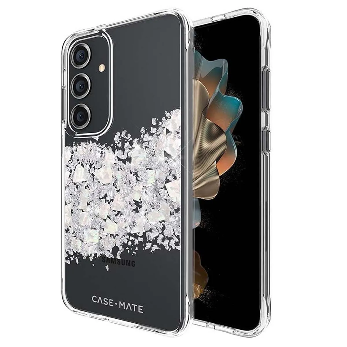 Case Mate Coque Pour Galaxy S24 Plus Décoré De Nacre Protection Fin Élégant Transparent