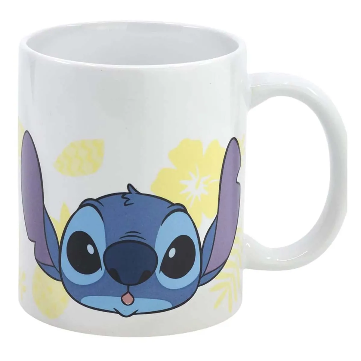 Disney Blanc Mug En Céramique 325Ml Stitch Collection Adaptation Ananas