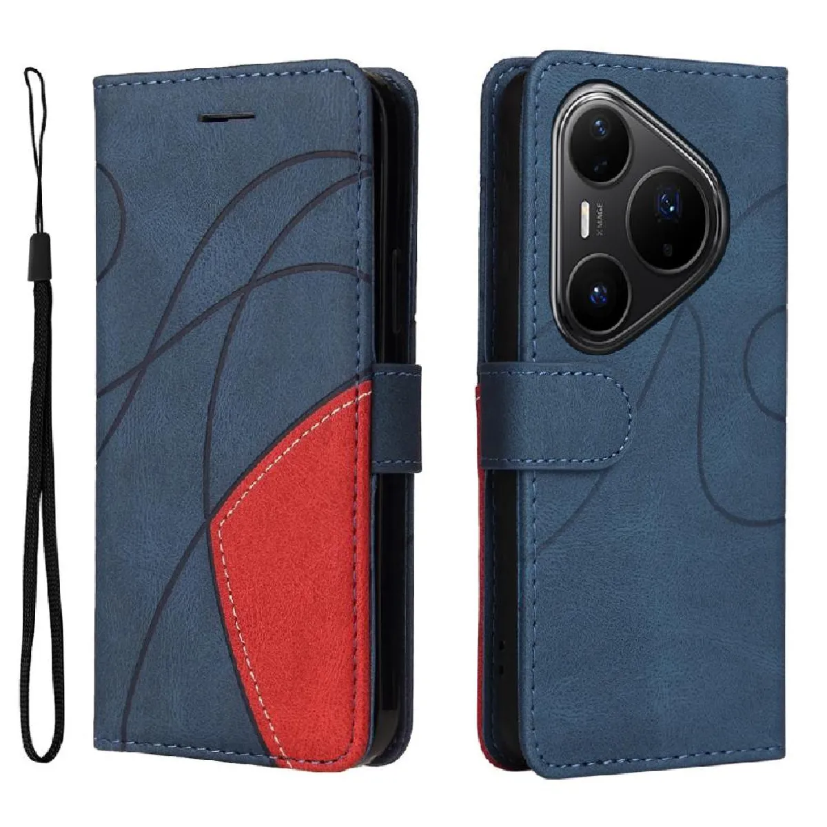ÉTUI POUR Oppo A94 EN FAUX CUIR + ÉCOUTEURS PROTECTION CASQUE