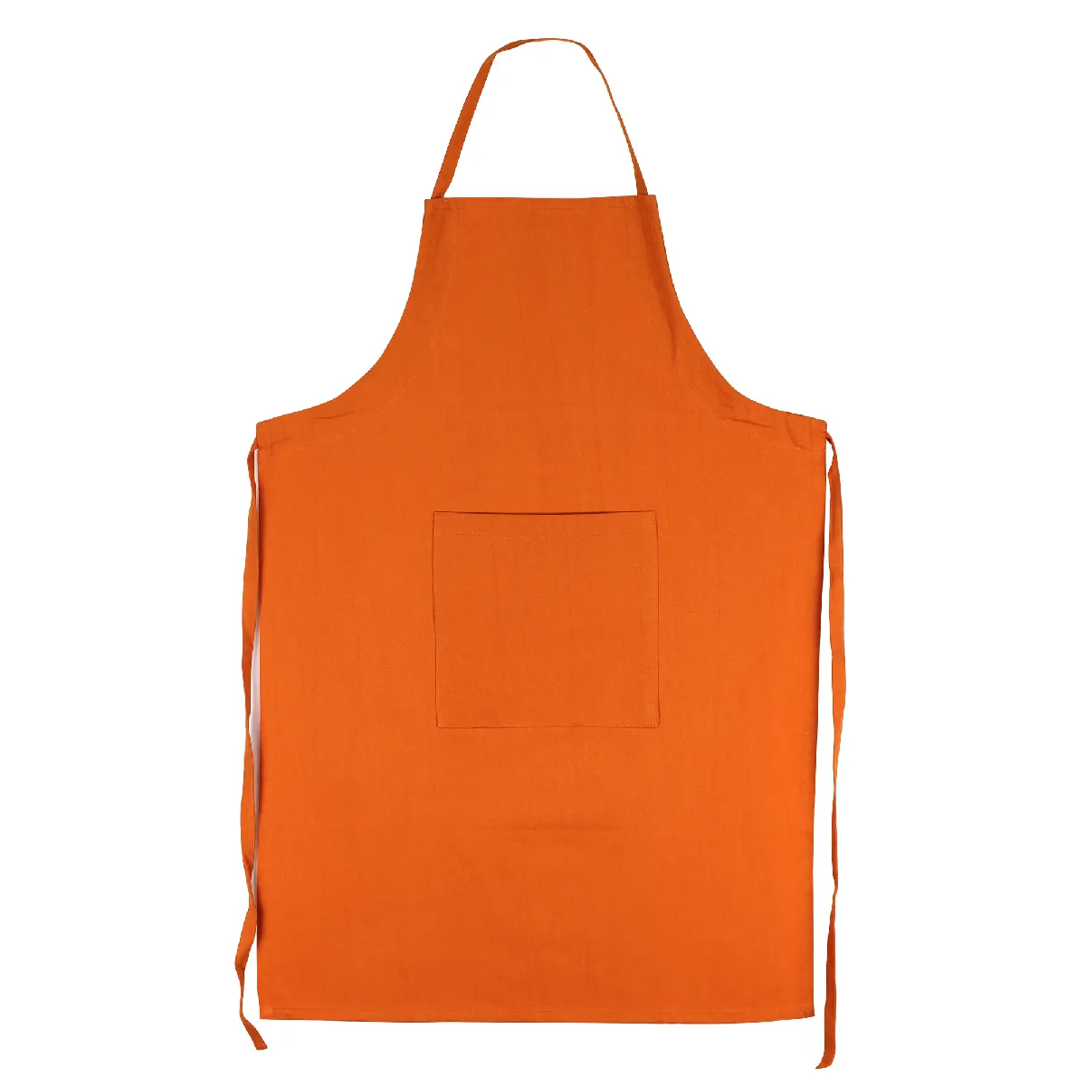 LINNEA Tablier De Cuisine 60x90 Cm Toile 100% Coton Pure Kitchen Apron Orange