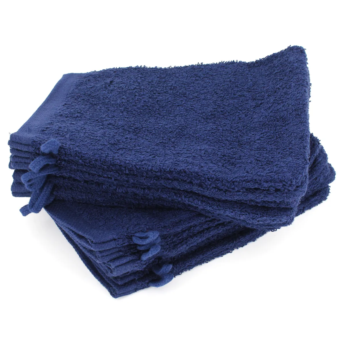 Linnea Lot de 12 gants de toilette 16x21 cm ALPHA bleu Marine