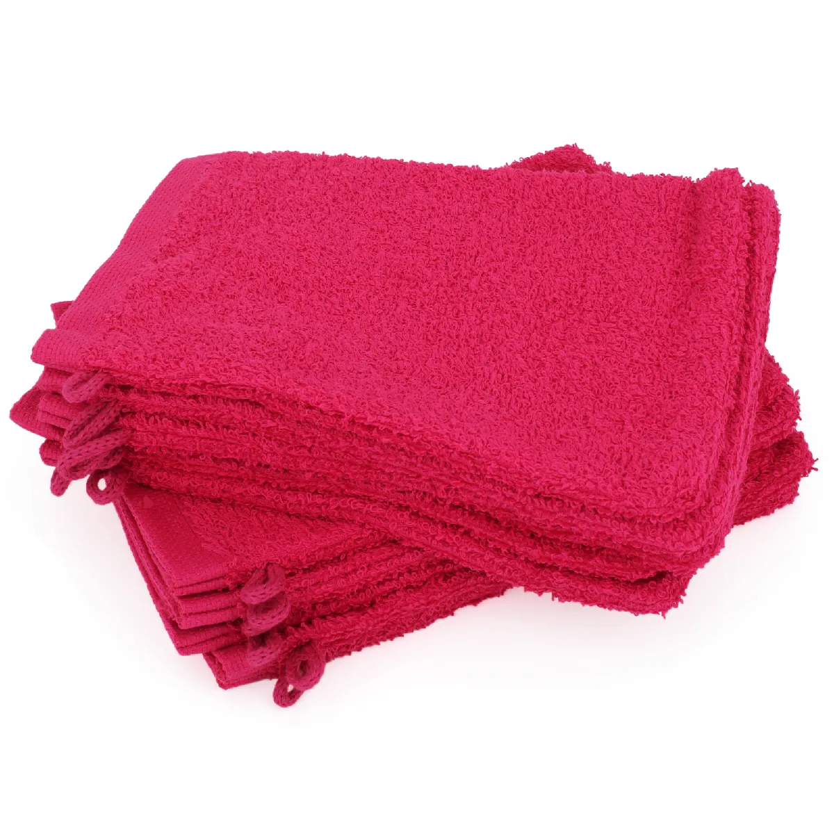 Linnea Lot de 12 gants de toilette 16x21 cm ALPHA rose Fuschia