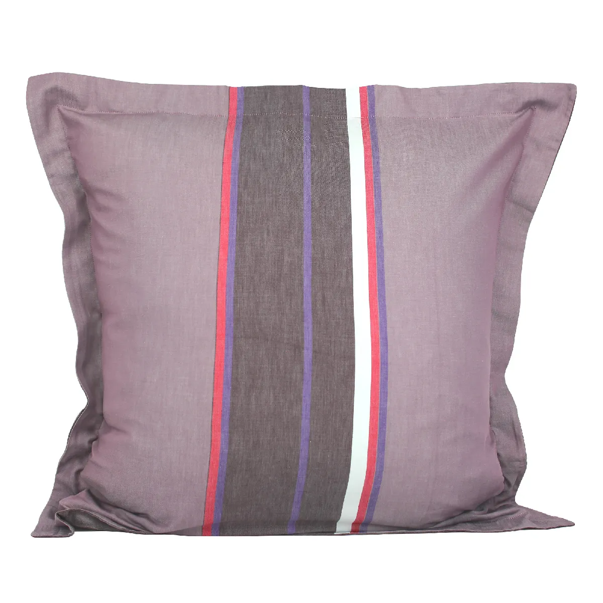 LINNEA Taie d'oreiller percale de coton madeleine 65x65 cm - Violet