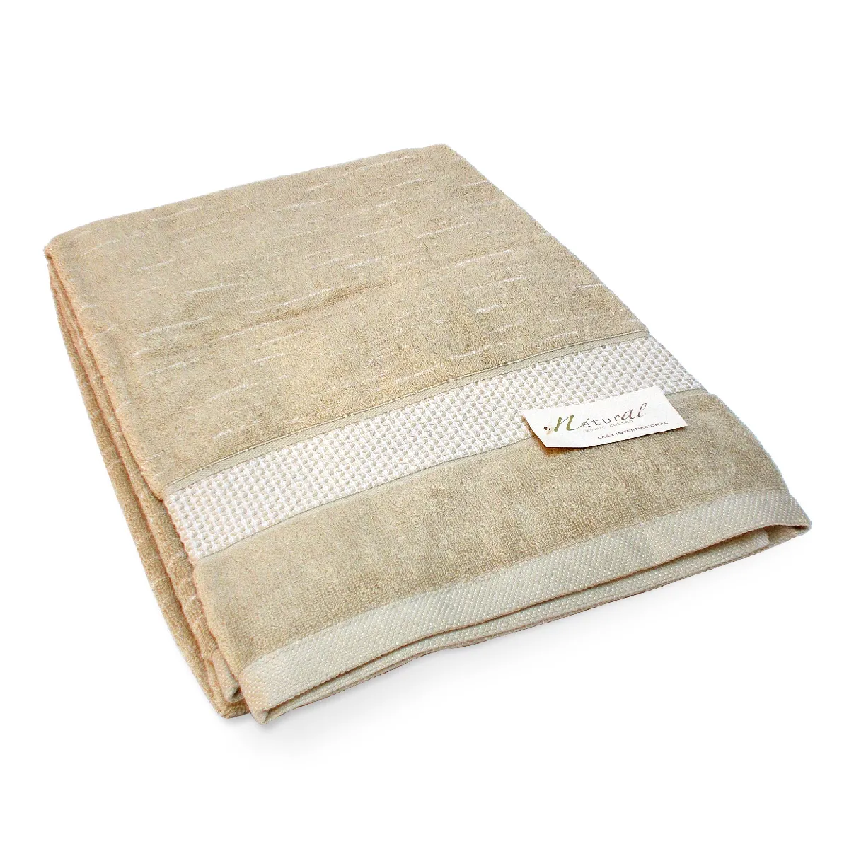 LINNEA Drap de bain ficus pur coton issu de l'agriculture biologique 90x200 cm - Vert