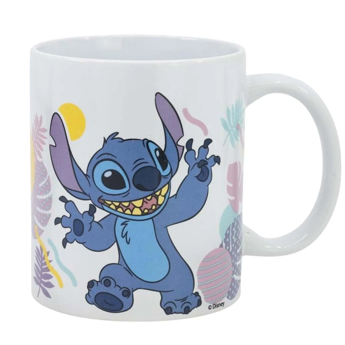 Disney Blanc Mug En Céramique 325Ml Stitch Collection Hawaian Flower
