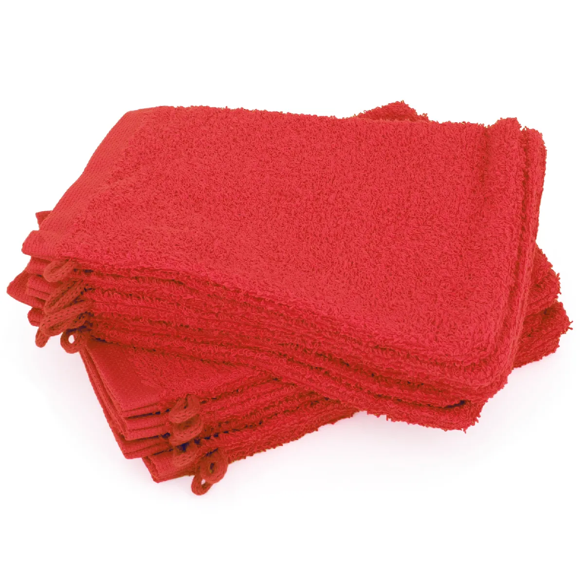 Linnea Lot de 12 gants de toilette 16x21 cm ALPHA rouge