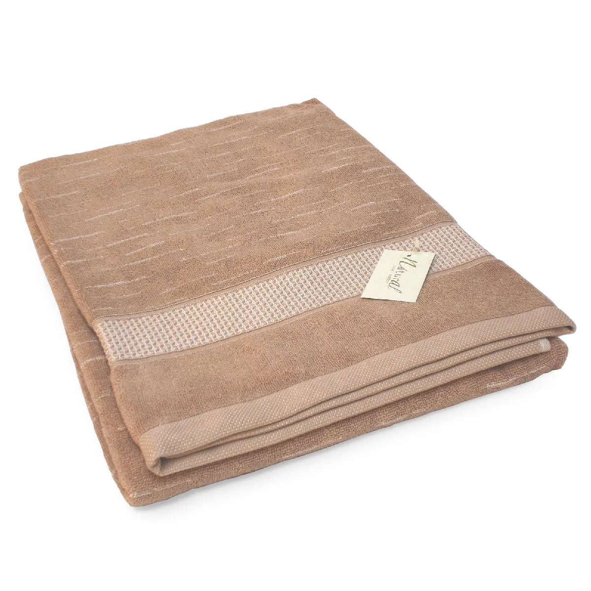LINNEA Drap de bain FICUS pur coton issu de l'agriculture biologique 90x200 cm - Marron