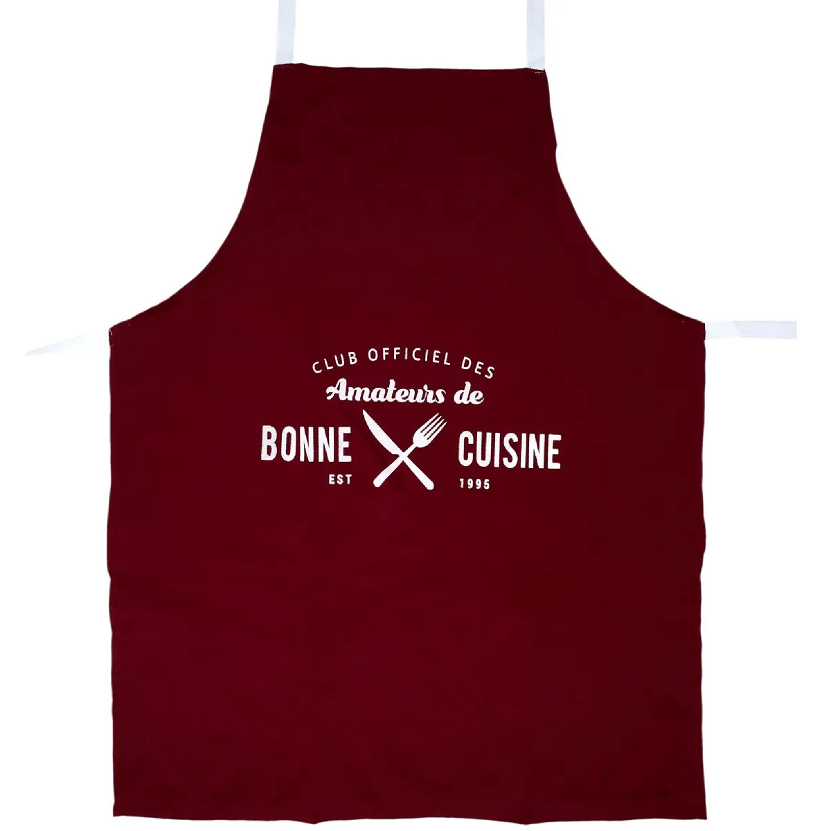 LINNEA  tablier de cuisine Brigade Raffin&eacute; - Rouge