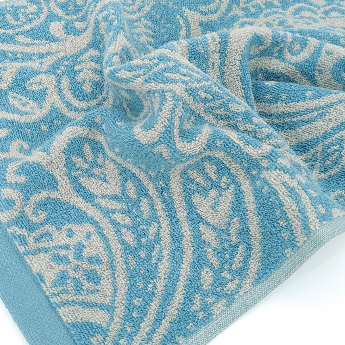 Lot de 2 serviettes invité 33x50 cm pur coton INTENSE à bordures blanches marron | Leroy Merlin