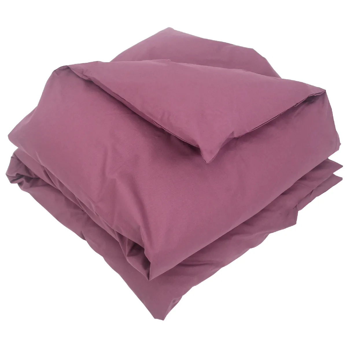 Housse de couette uni 100% coton alto 300x240 cm - Violet Raisin