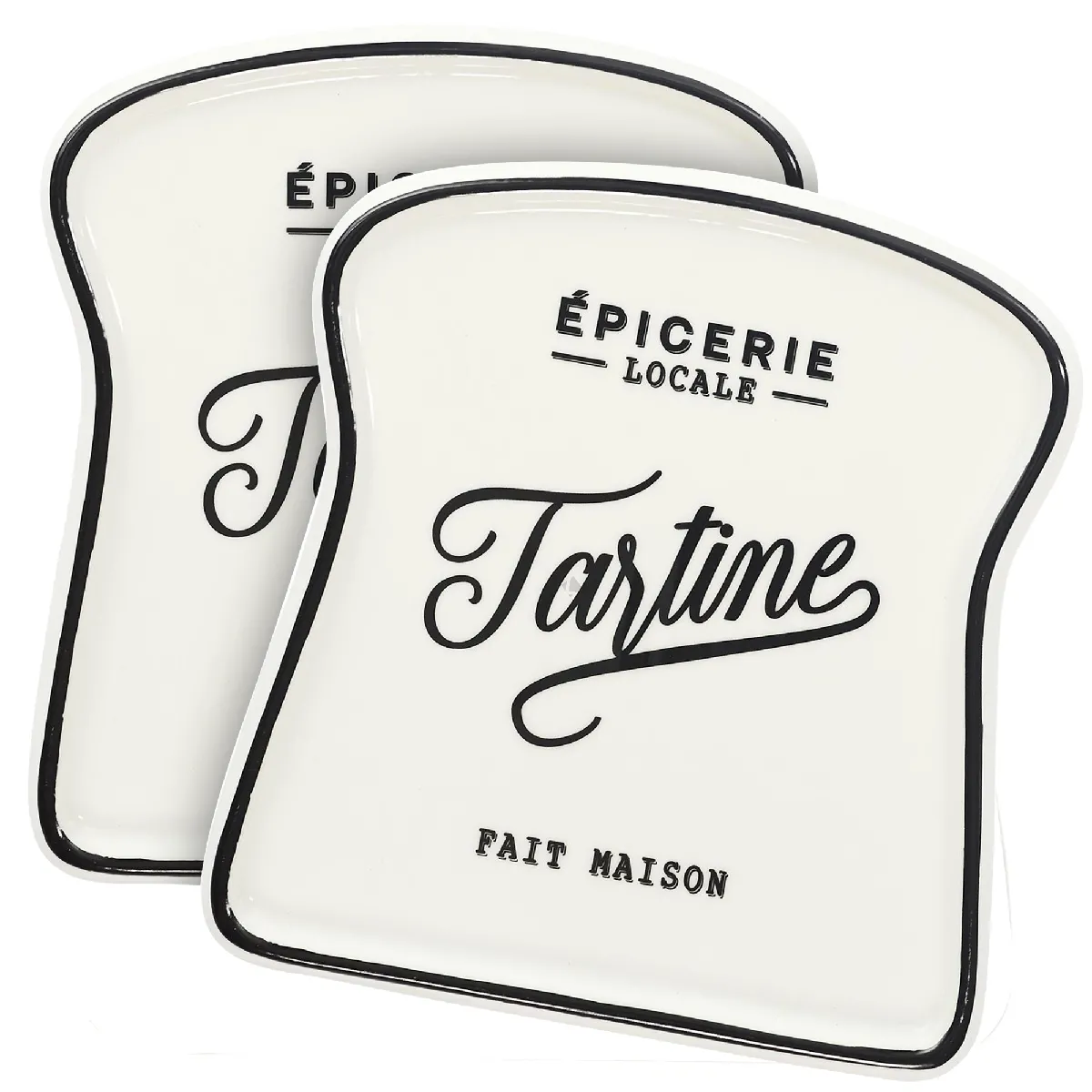 Linnea lot de 2 assiettes creuses en céramique Brooklyn