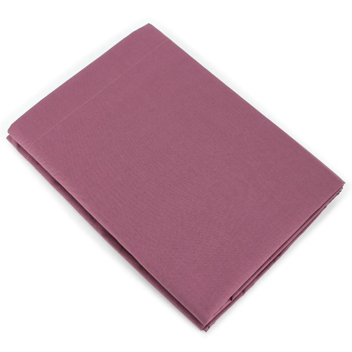 Drap plat uni 100% coton ALTO 240x310 cm - Violet Raisin