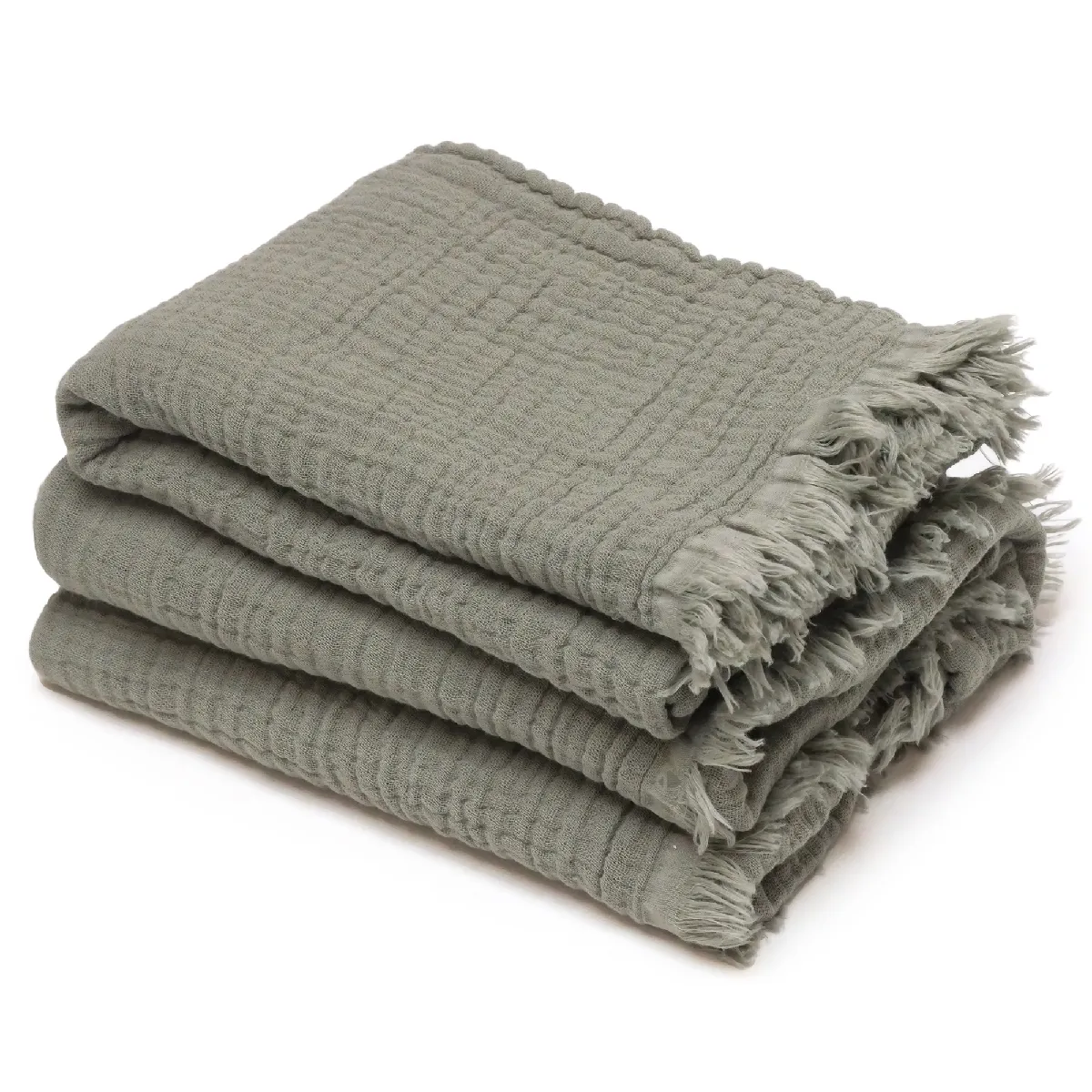Linnea ensemble drap de douche et serviette KEA - Vert