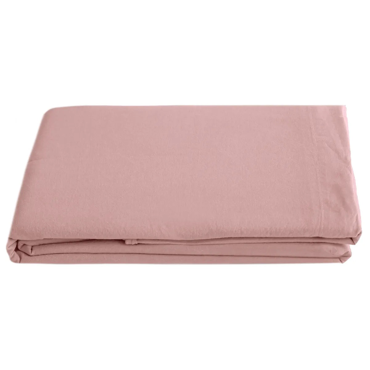 Linnea drap plat Opéra en lin-coton - Rose