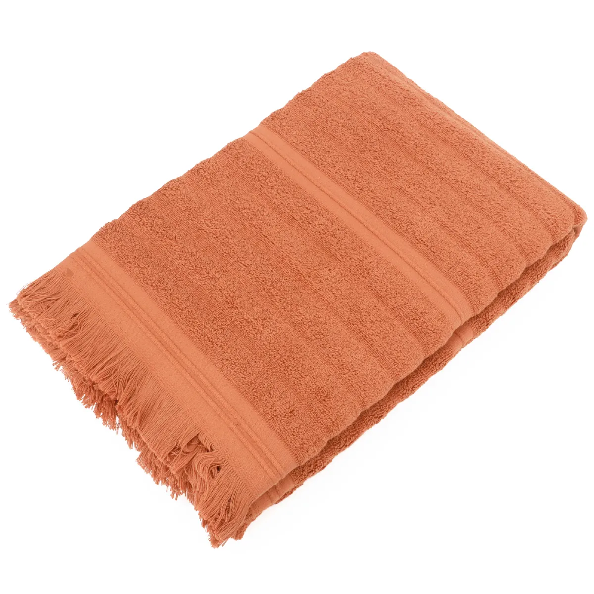 Linnea drap de bain NATURAL STRIPES - rouge