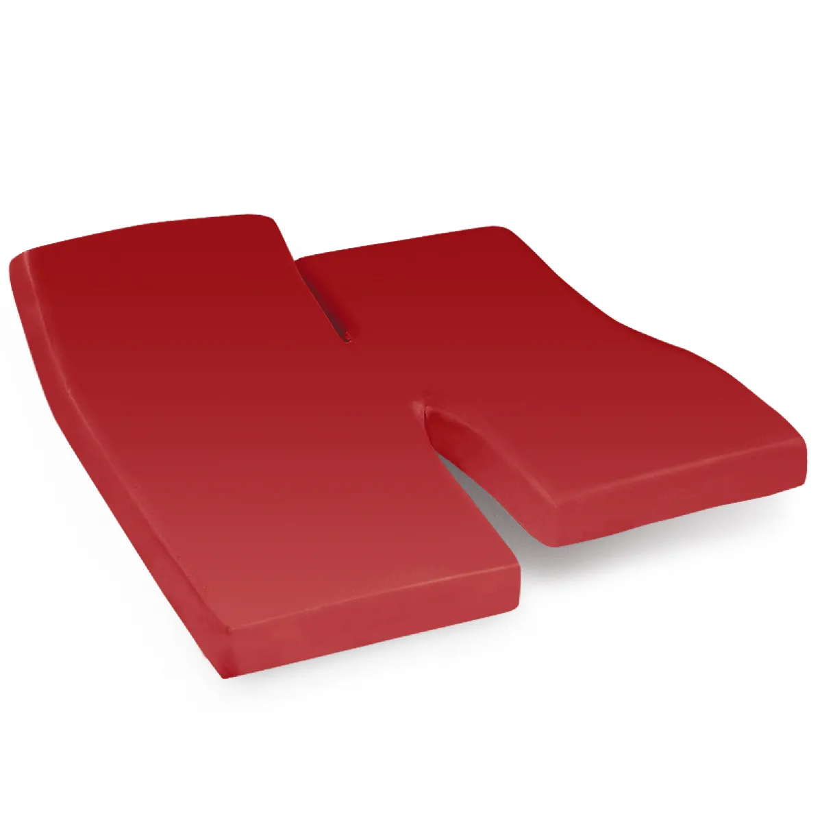 LINNEA Drap housse relaxation uni 2x70x200 cm 100% coton ALTO Garance - TPR T&ecirc;te et pied relevable