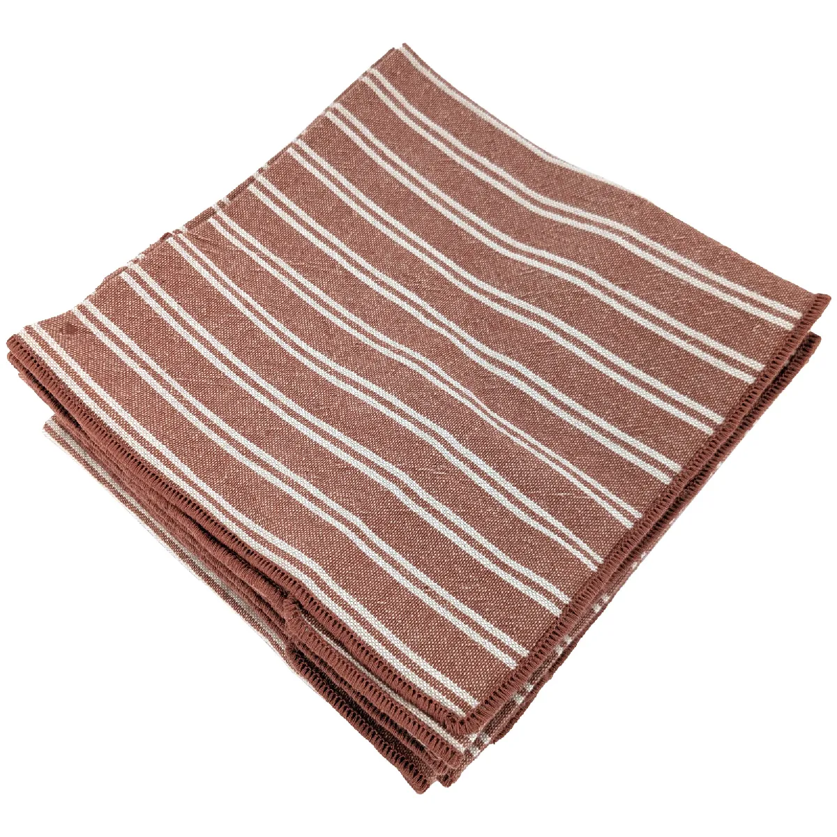 Linnea lot de serviettes de table en coton Lili - Kaki (x6)