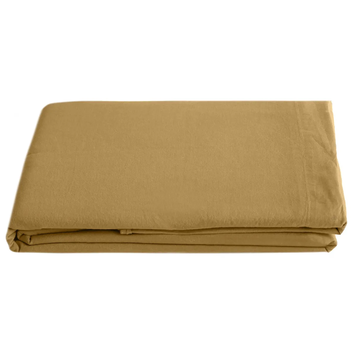 Linnea drap plat Palace en coton lavé - Marron