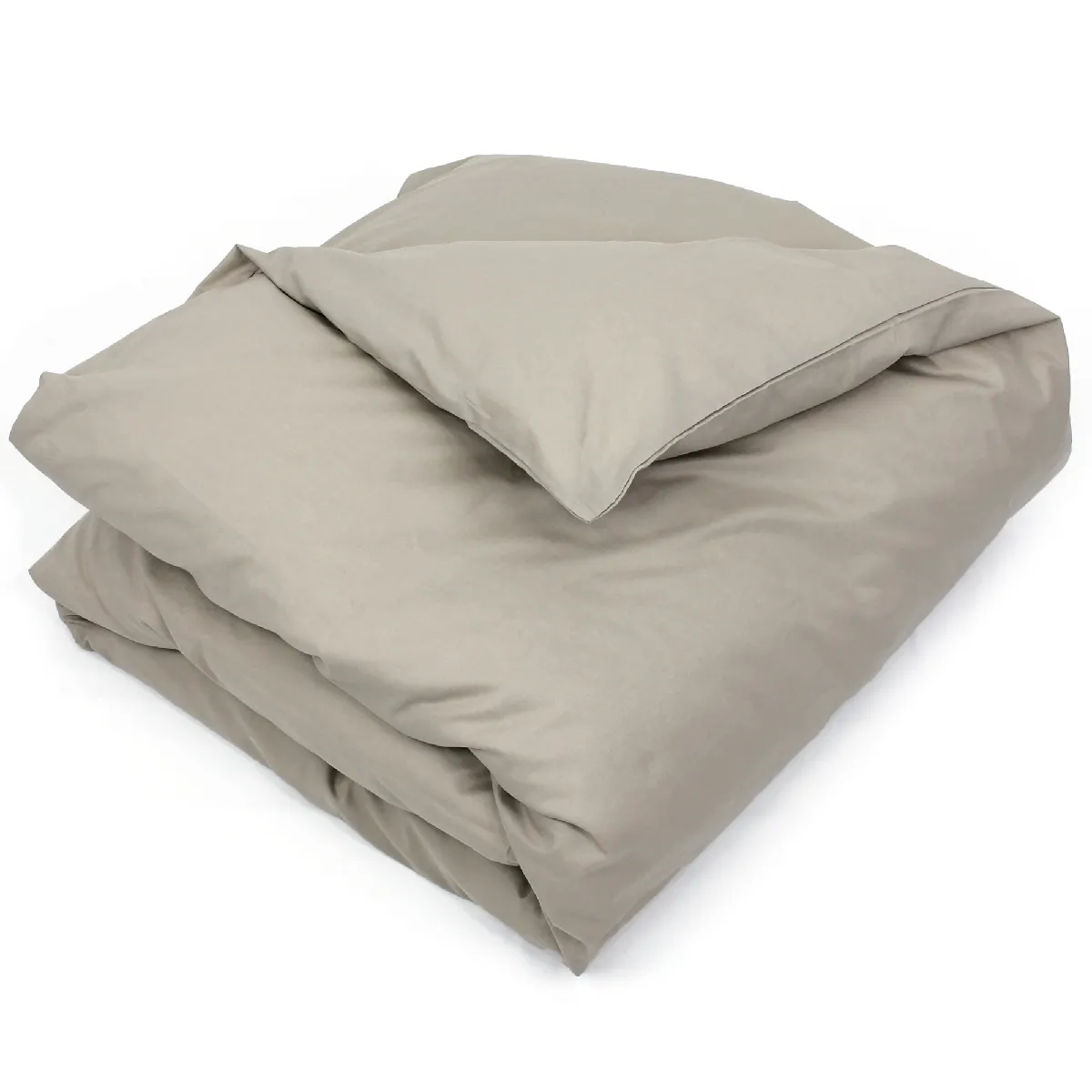 LINNEA Housse de couette uni 100% coton alto 280x240 cm - Marron Chamois